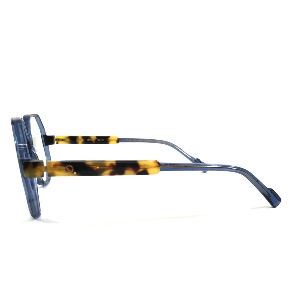 Etnia Barcelona Eyeglasses Frames STELE BLHV Blue Havana Heptagonal 56-16-138